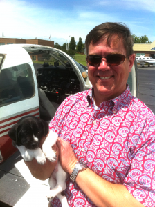 Dr. Thomas with Moe (puppy)